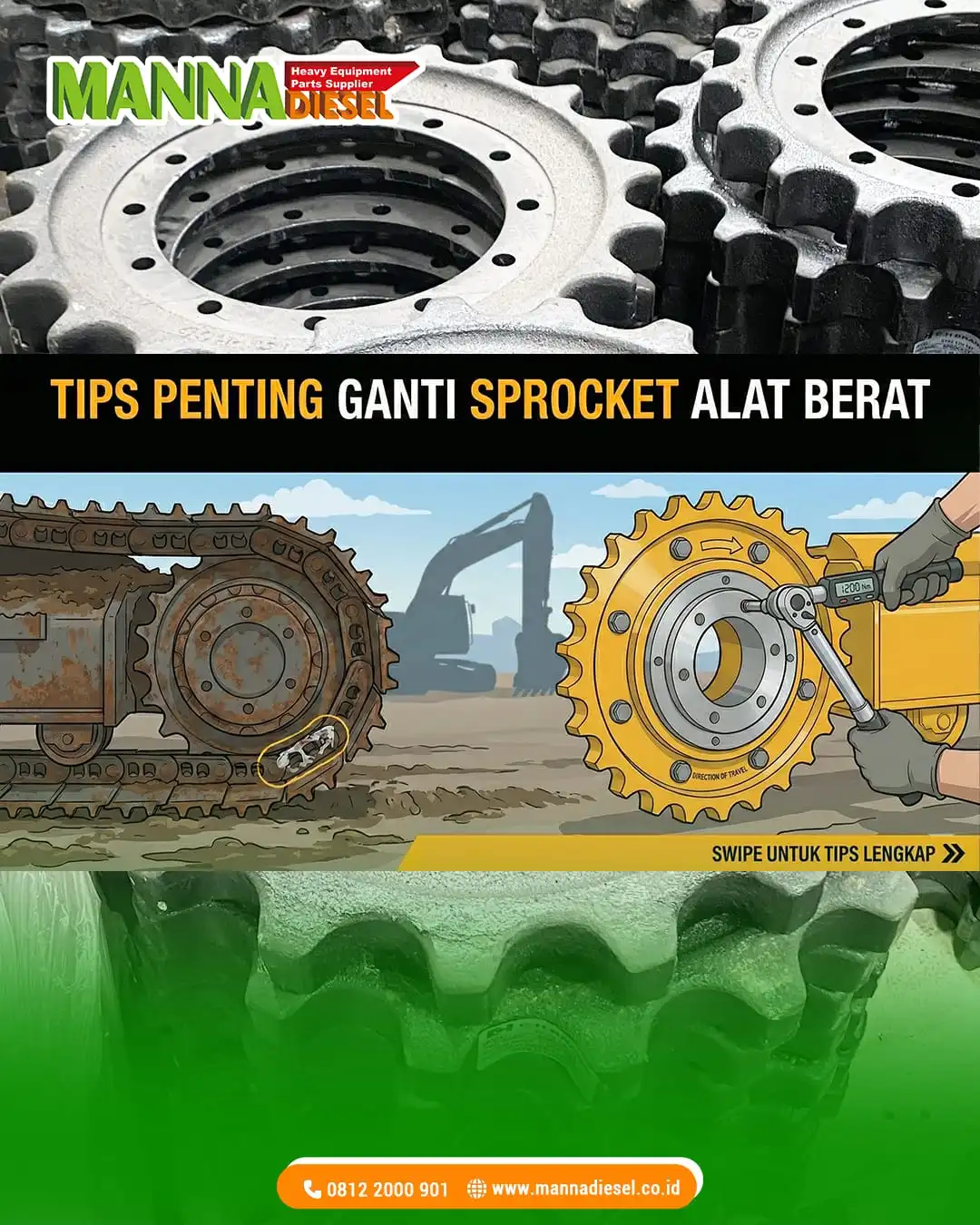Tips Ganti Sprocket Alat Berat